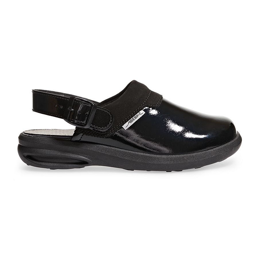 Abeba® easy Clog 7621 OB schwarz glänzend