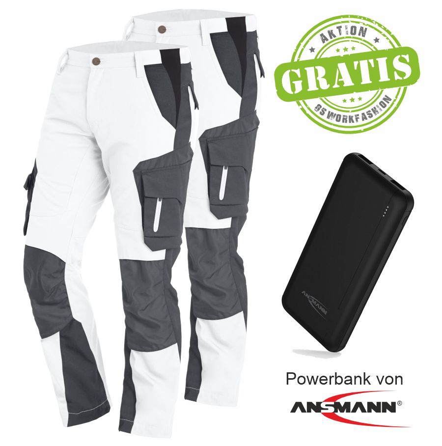 125100 FHB Arbeitshose Florian 2er Pack+Powerbank