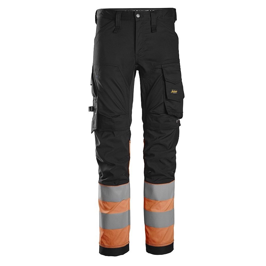 6334 Snickers AllroundWork Stretch Bundhose Hi-Vis