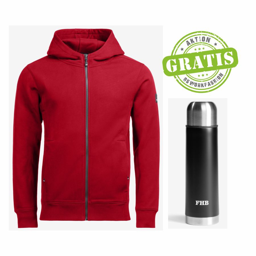 820130 FHB Hoodiejacke Quentin + Thermoskanne