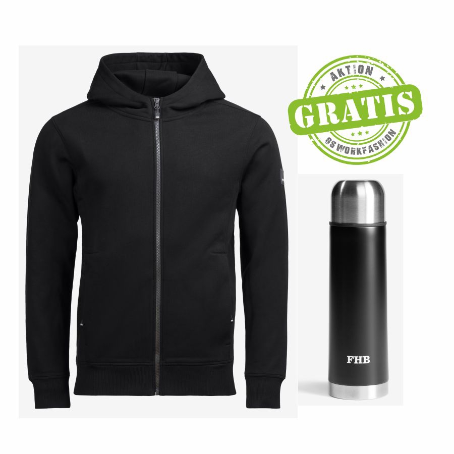 820130 FHB Hoodiejacke Quentin + Thermoskanne