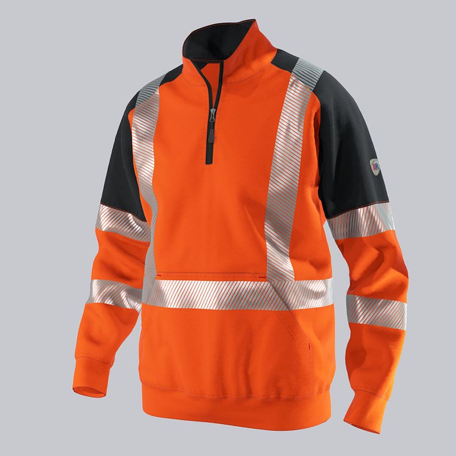 2137 BP Hi Vis Stretch Sweatshirt Troyer