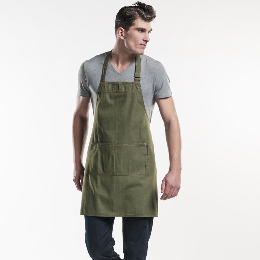 509 Chaud Devant® Latzschürze Base Green Denim