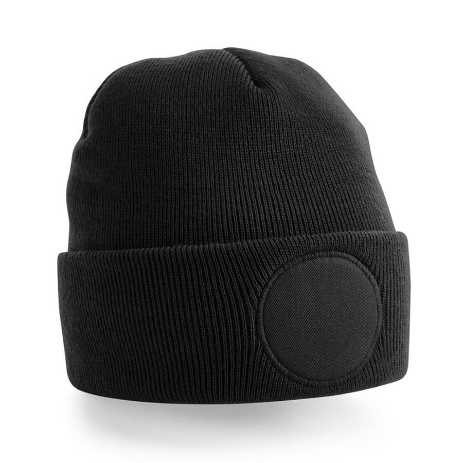 B446 Beechfield Rund-Patch Beanie