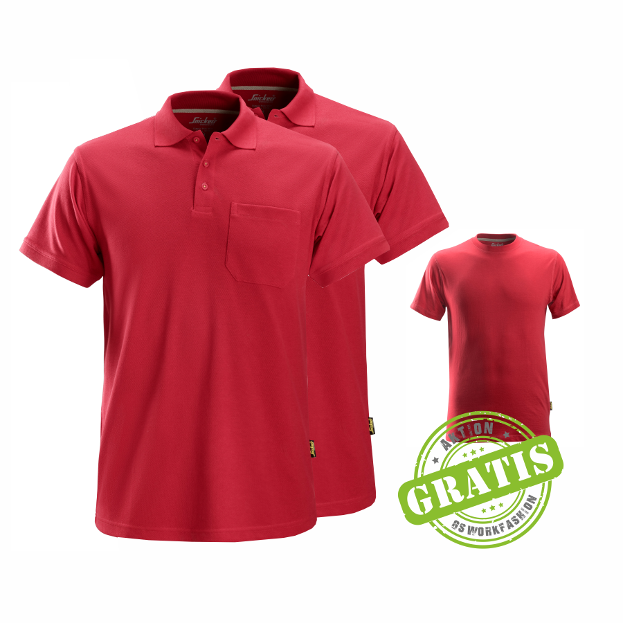 2708 Poloshirt 2er Pack inkl. *GRATIS* T-Shirt