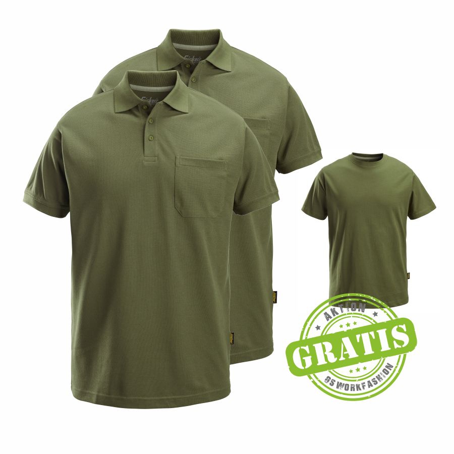 2708 Poloshirt 2er Pack inkl. *GRATIS* T-Shirt