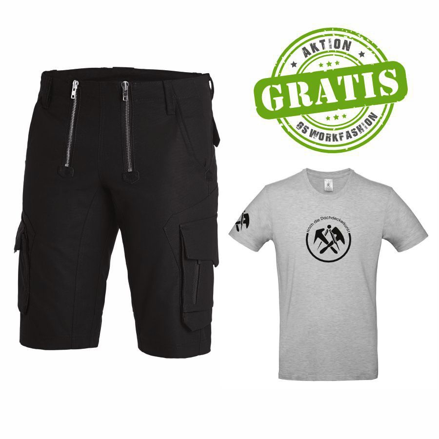 11012 FHB Short Sascha + gratis Dachdecker T-Shirt