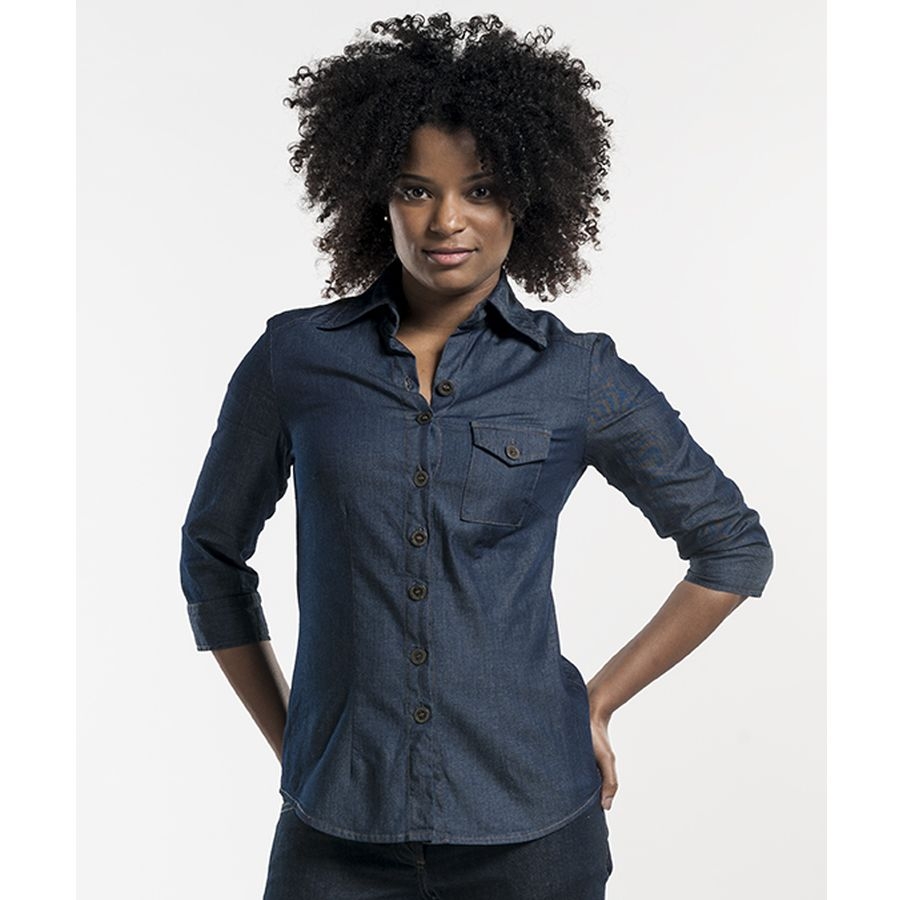 619 Chaud Devant® Service Bluse Lady Blue Denim