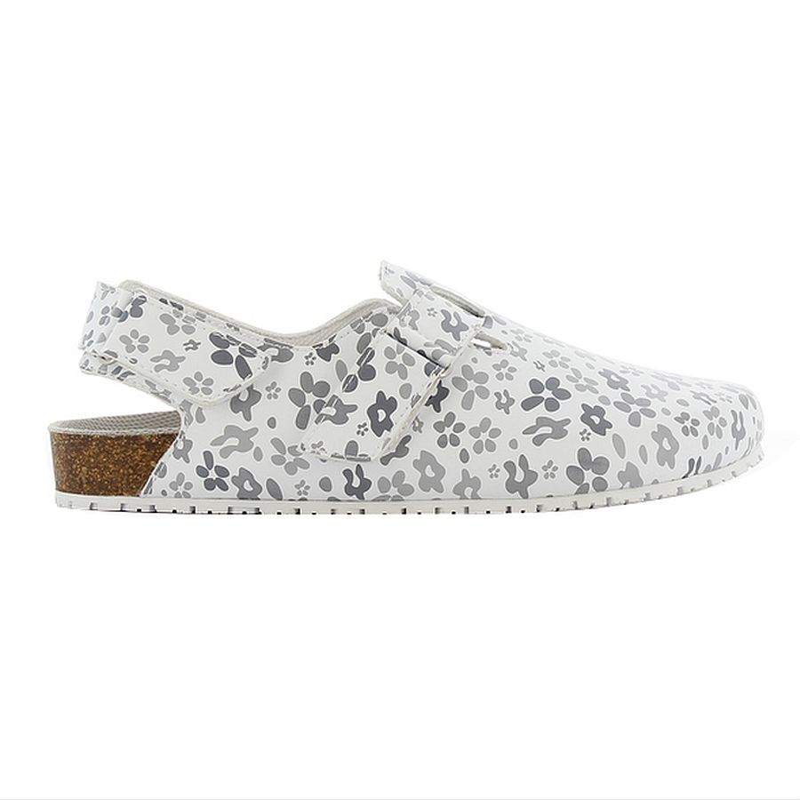 Safety Jogger Clog Bianca print silver