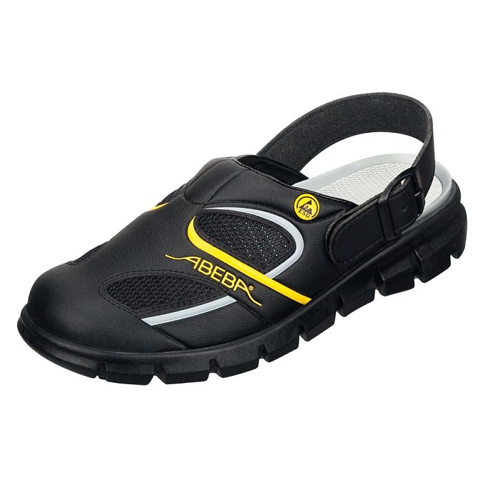 Abeba® Dynamic ESD Clog 37343 OB schwarz/gelb