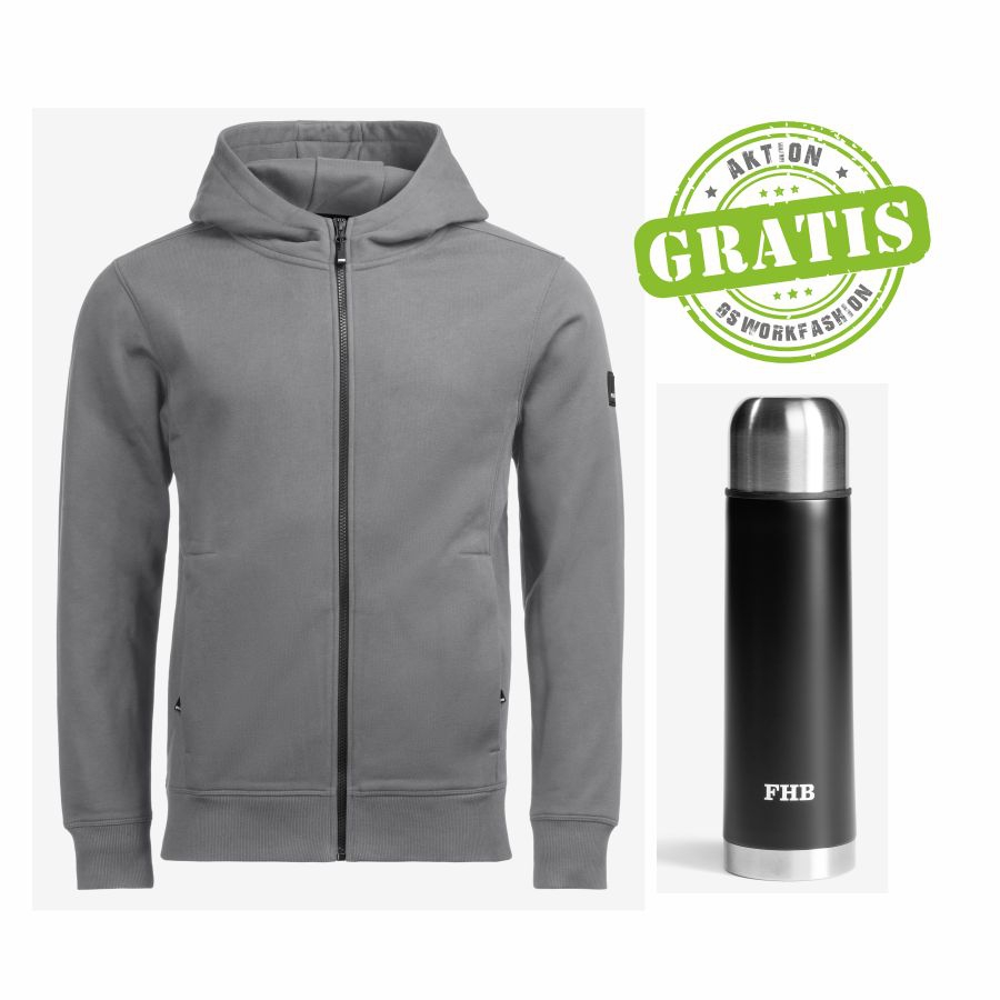 820130 FHB Hoodiejacke Quentin + Thermoskanne