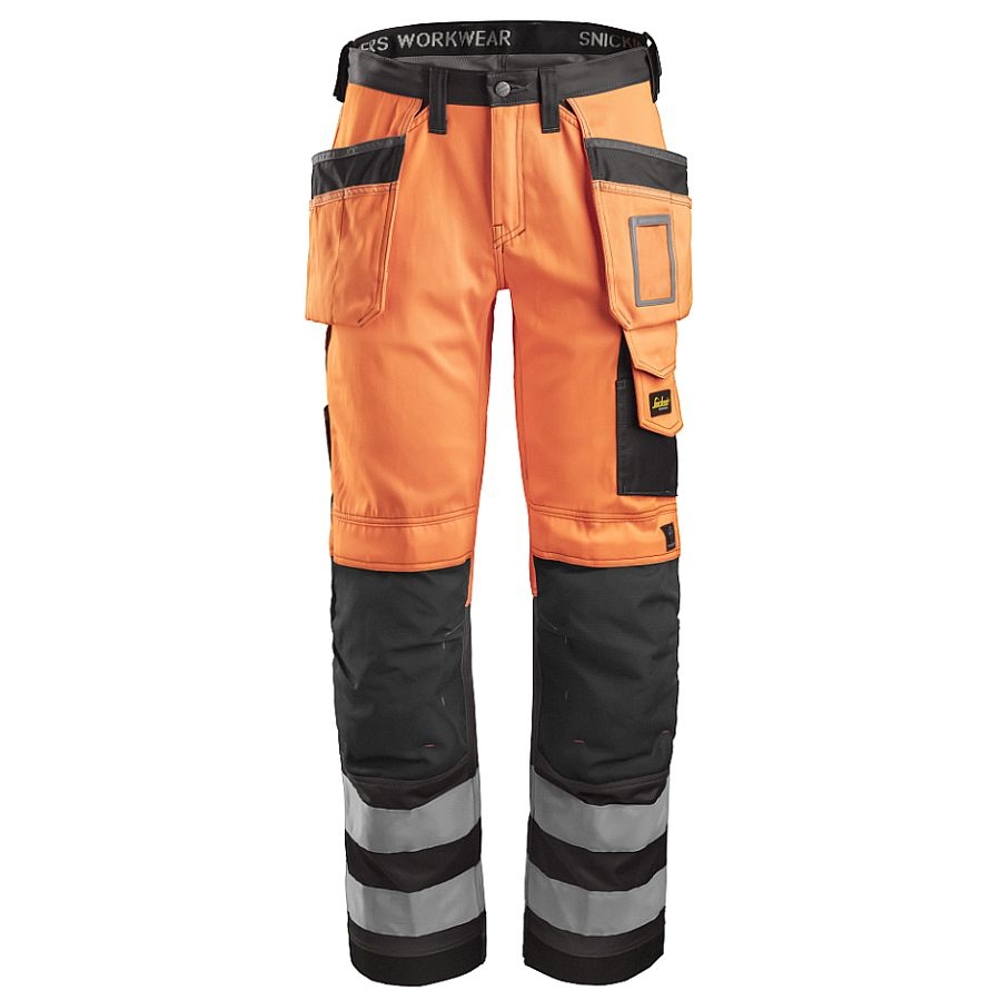 3233 Snickers Bundhose Hi-Vis mit Holstertaschen