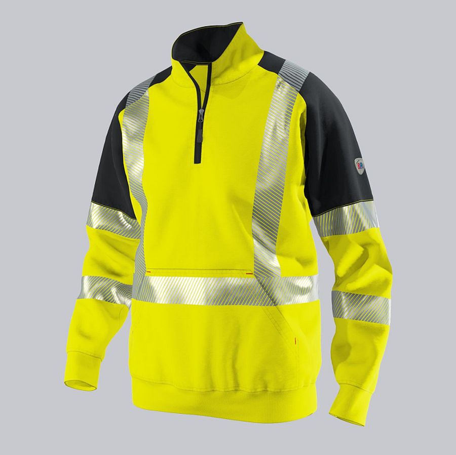 2137 BP Hi Vis Stretch Sweatshirt Troyer