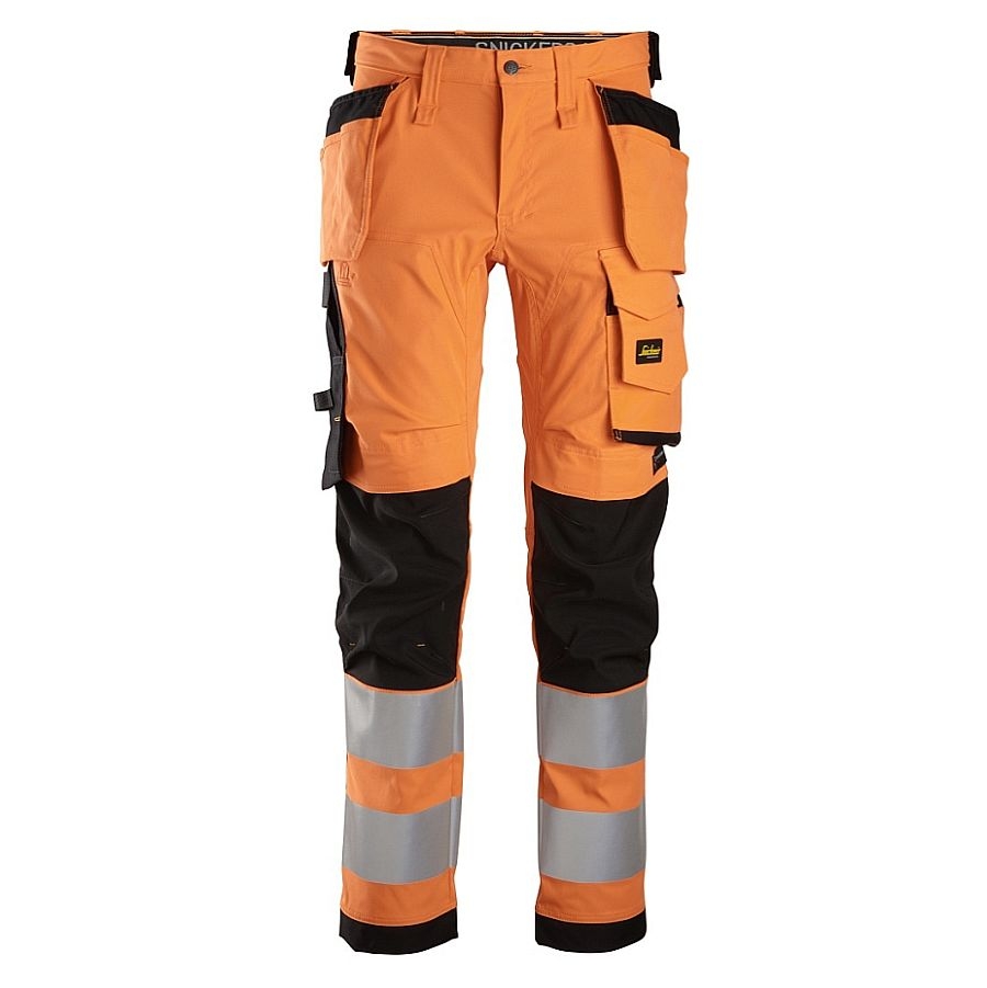 6243 Snickers AllroundWork Stretch Bundhose Hi-Vis