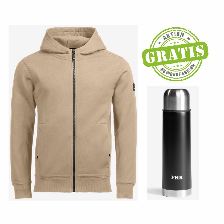 820130 FHB Hoodiejacke Quentin + Thermoskanne