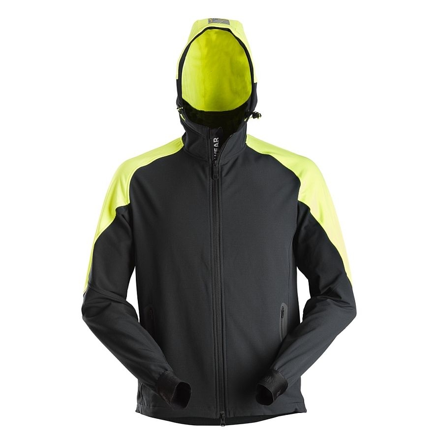 8025 Snickers FlexiWork Neon Kapuzenjacke