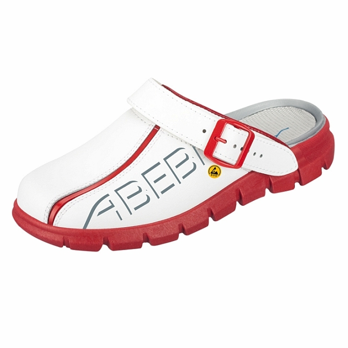 Abeba® Dynamic Clog ESD 37313 OB weiss/rot