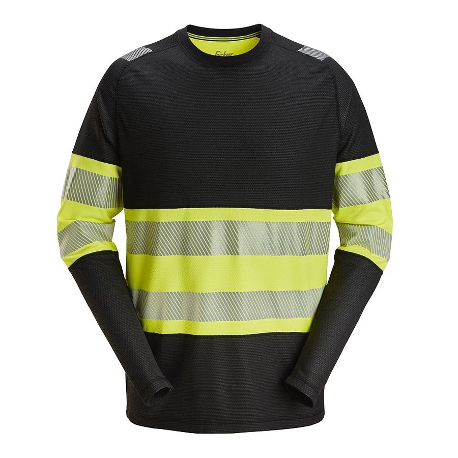 2430 Snickers Hi-Vis Langarm-Shirt Klasse 1