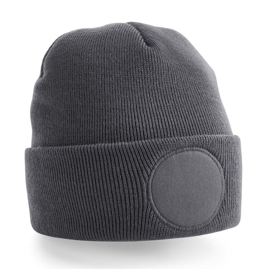 B446 Beechfield Rund-Patch Beanie